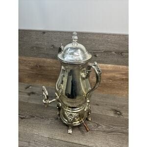 Reed & Barton Sheffield Silverplate Samovar Coffee Urn 3 qt Capacity 19” Tall